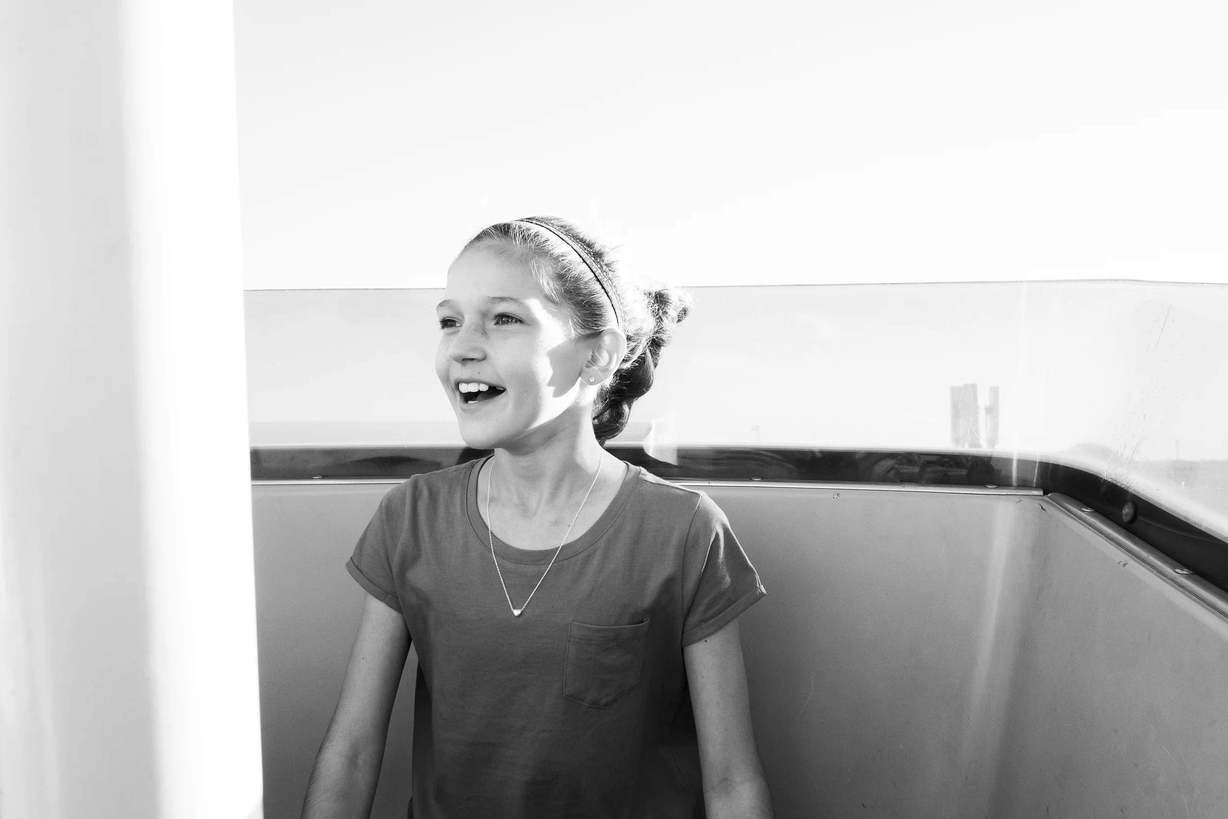 I regretted agreeing to ride the Ferris wheel with Ella the minute we sat down. She had a blast, though. 