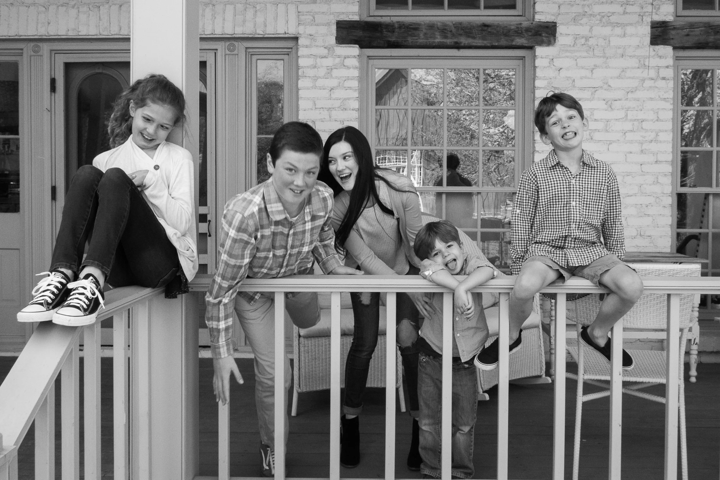 Silly faces.