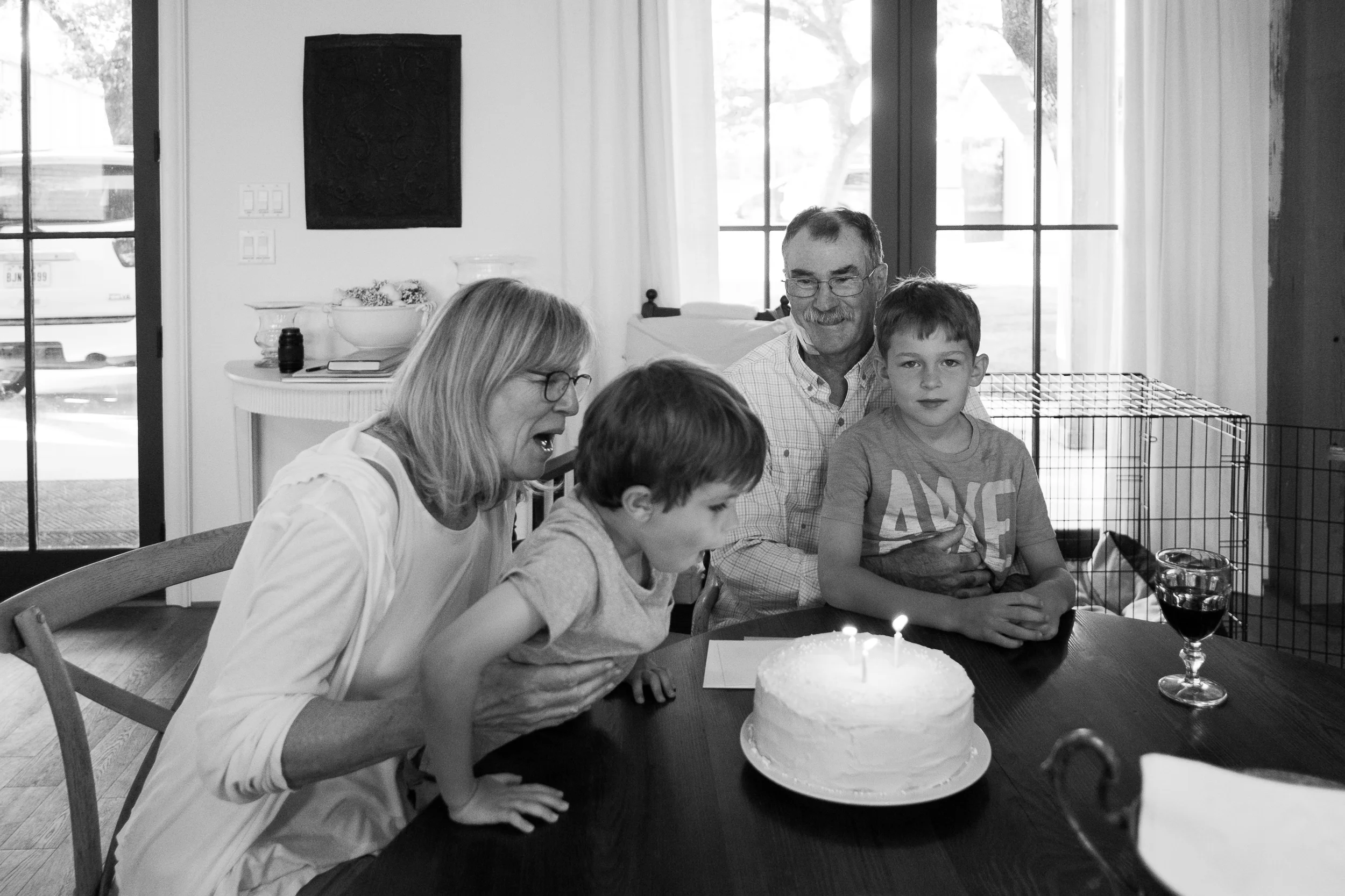 Henry doesn't really understand why you would have a cake without candles. And we had no solid argument...so, candles. Happy Anniversary Mom and Dad!