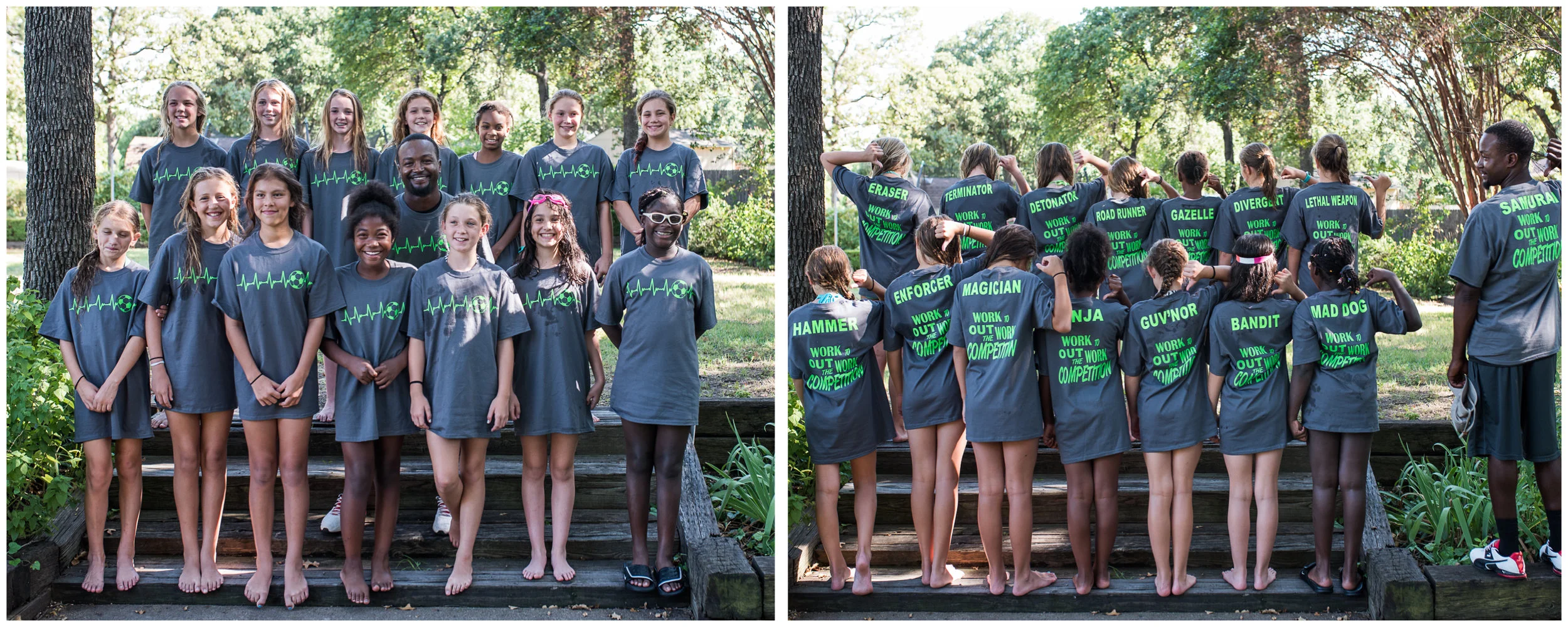 Ella's team kicked off the season with new shirts and nicknames. We've got our fingers crossed that the weather cooperates and they finally get to play a game this coming weekend. 