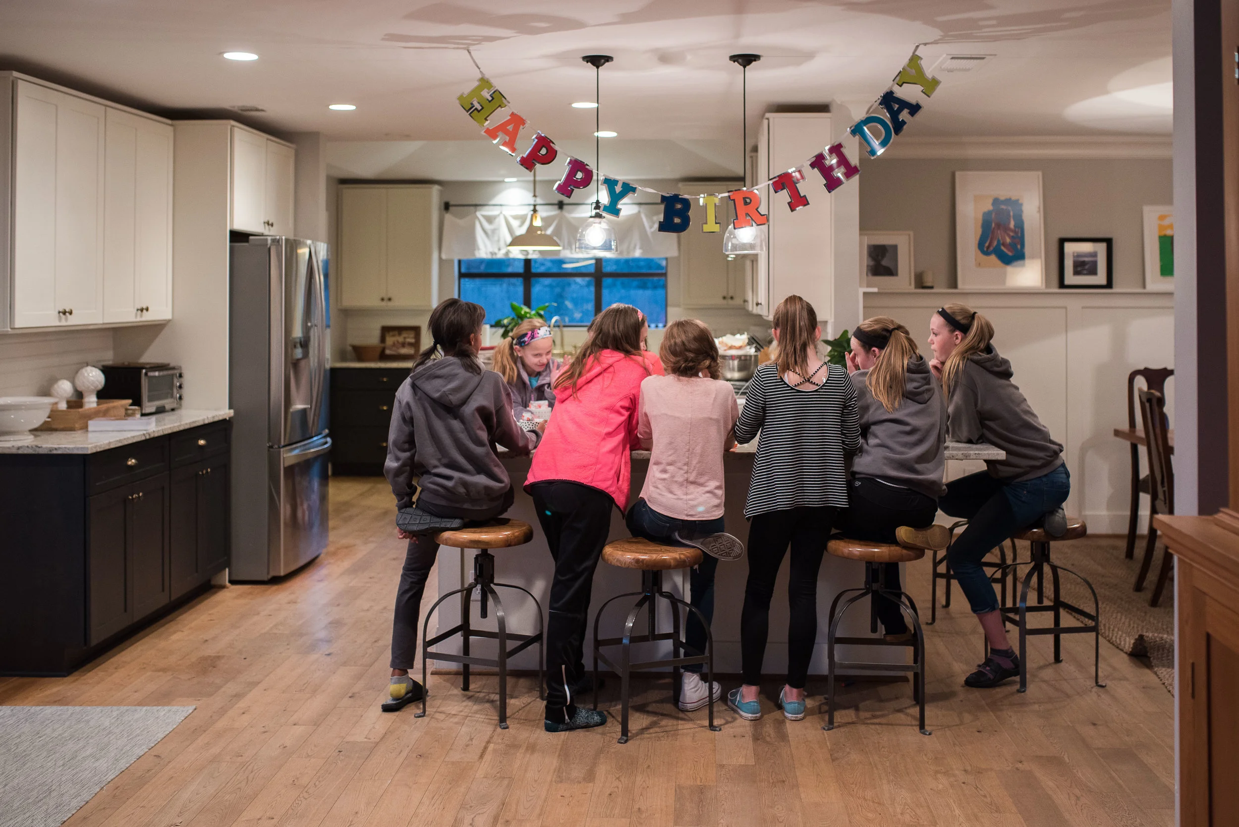 Back to home and reality, Ella celebrated her birthday with friends for a sleepover.