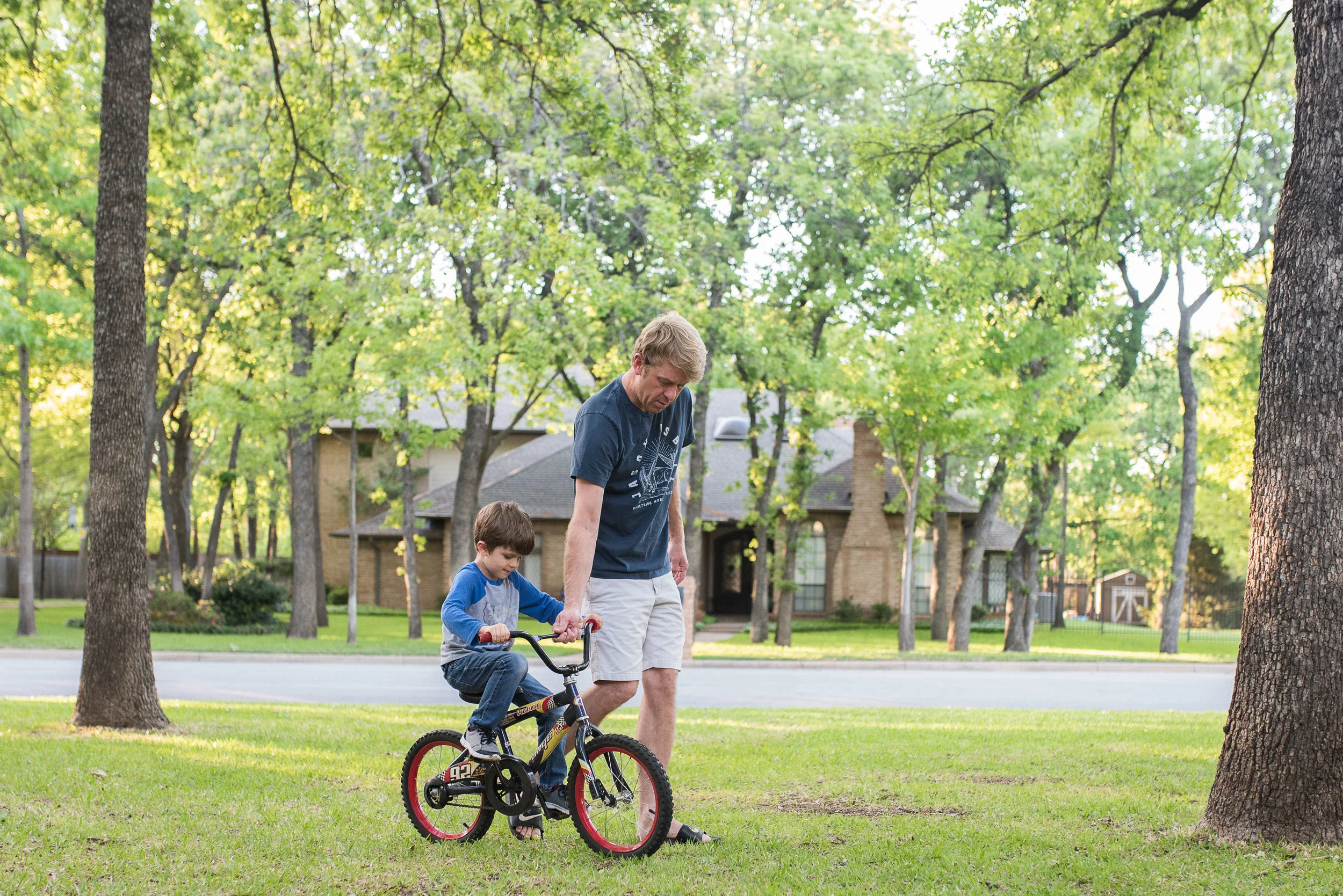 It was a quick lesson, but it's fun to see Henry finally showing some interest in learning to ride a bike.