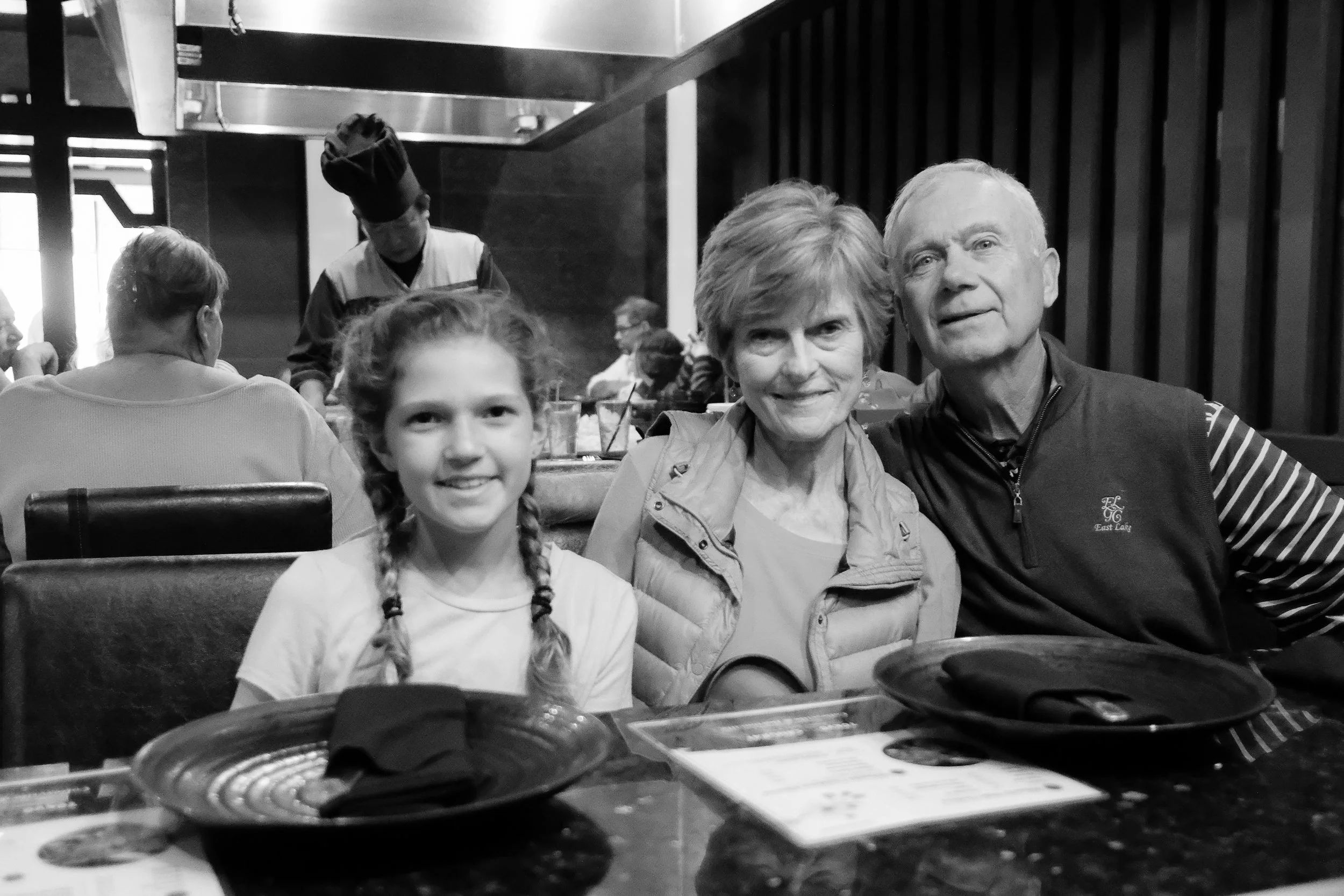 Hibachi for dinner! The kids' pick, of course. (Pardon Ella's blurry face.)