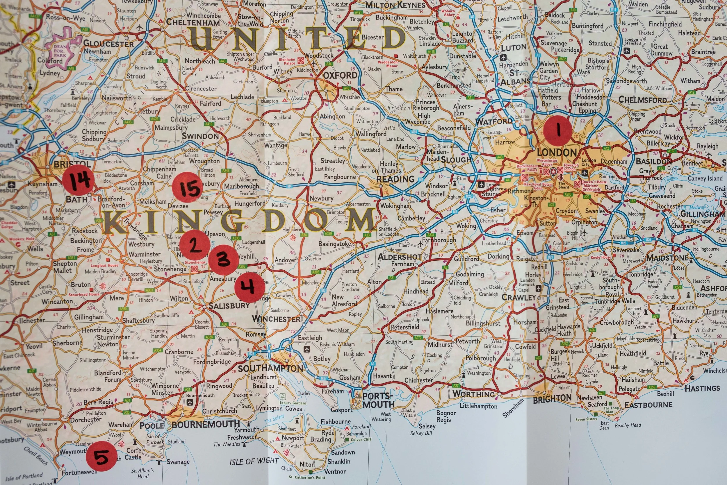 A close-up of the first couple of legs of our journey (plus the last leg...more on that later).
