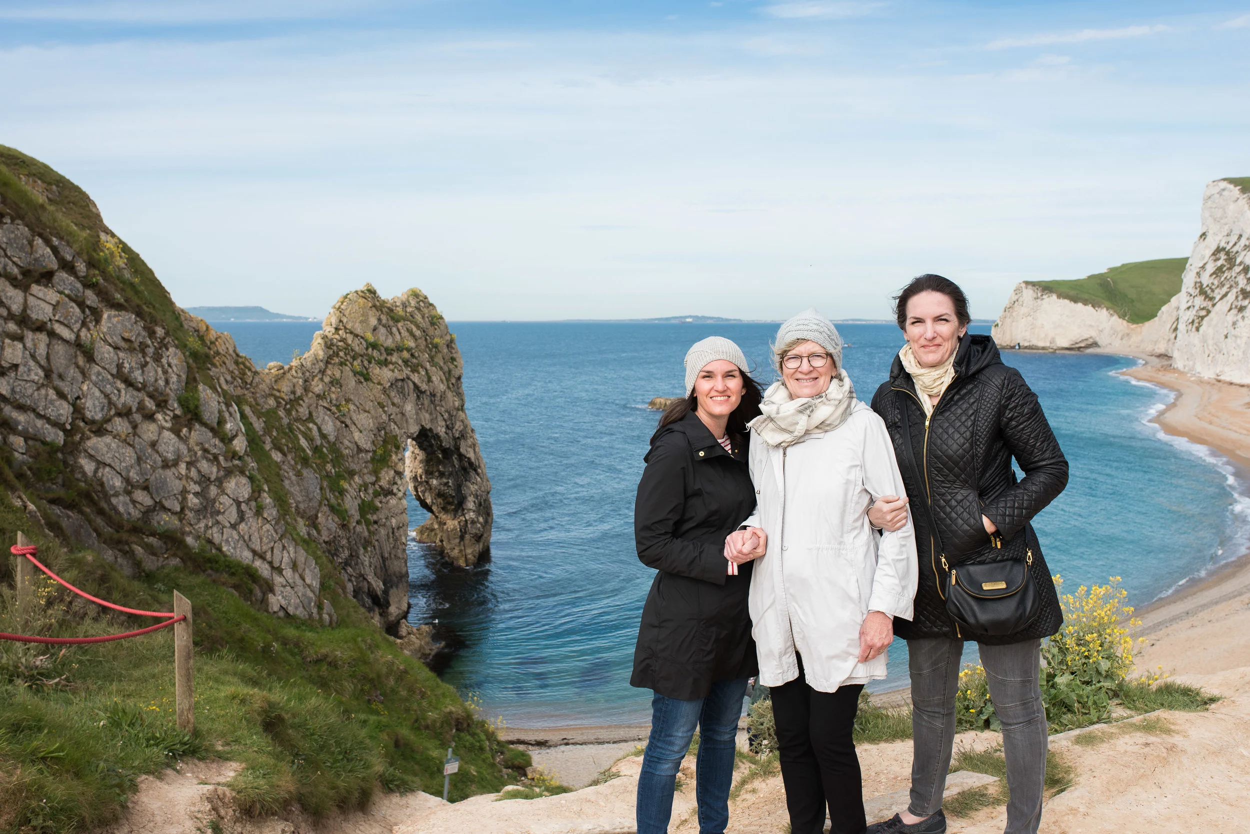 It was windy, y'all. We didn't want to make a phone call to Dad describing how we lost Mom over a cliff in a stiff breeze. 