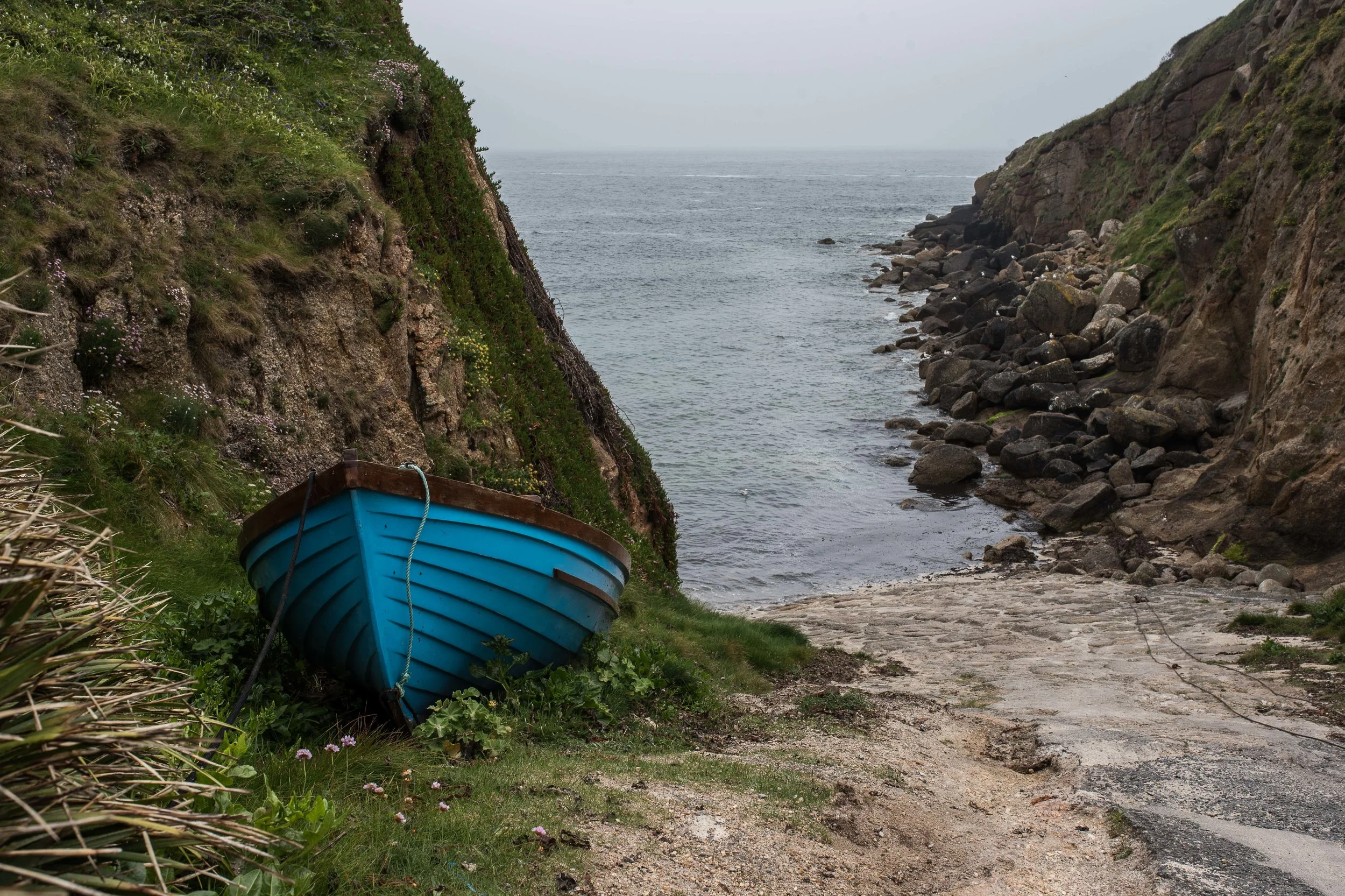 From there, we drove to a little village and this cove, which fans from the current PBS series of Poldark might recognize. It's been used on several occasions. We were hoping to have a cream tea in a nearby cafe but they were closed for the day. Wandering around was a treat all the same.