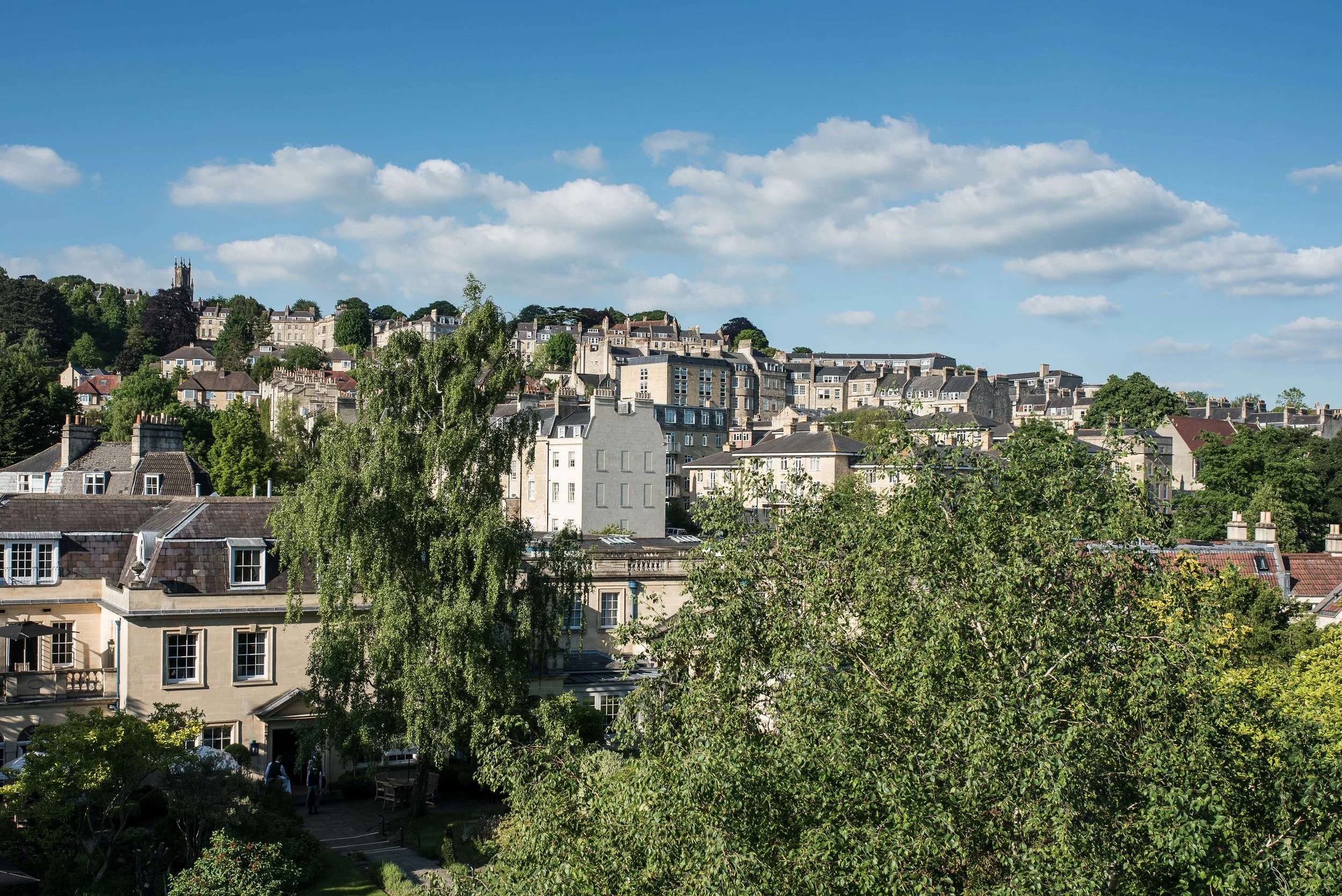 The view of Bath out the back of the hotel.
