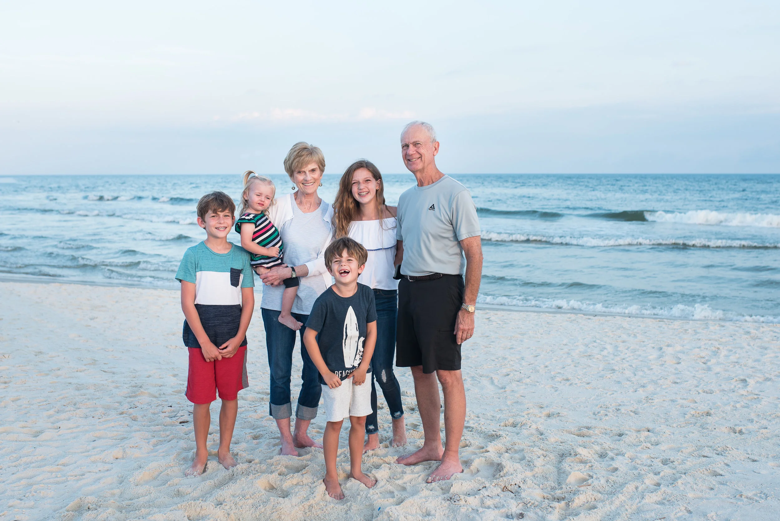 Joshua wasn't up for family photos this night -- but we got a couple of him a few days later!