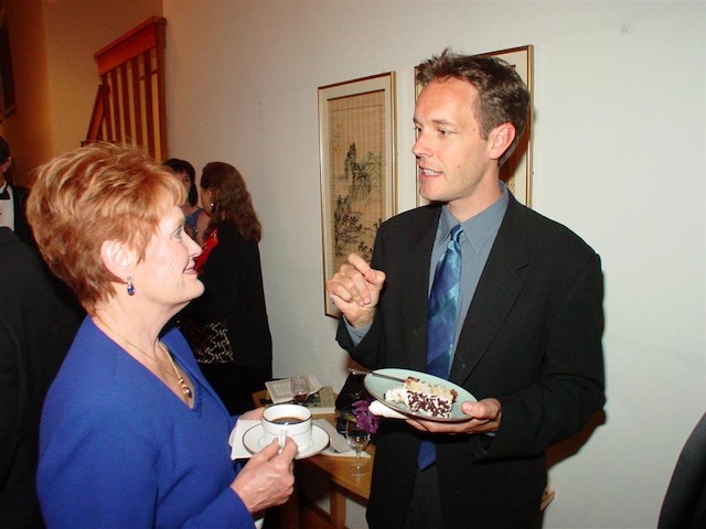 Carol Snell Cyr and composer Jake Heggie