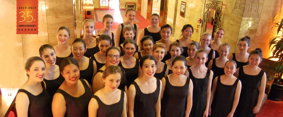 Chorissima - the highest level of the San Francisco Girls Chorus. Evie is in the back row.