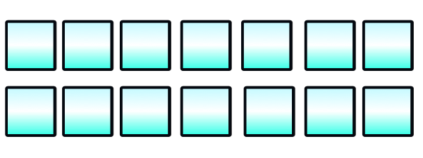 Boxes, two rows of seven, 14 totals,.png