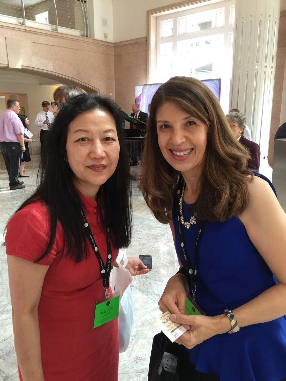 Keiko Sato, an International Civil Servant from Japan who resides in France, and Janet Sommerfeld, a freeland writer/producer from Los Angeles. (And also my student.)
