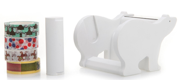 This cute little Polar Bear Washi Tape Dispenser comes with four rolls of tape. If you're looking for a way to try out a few rolls before becoming a fanatic like I am, this might be a great one to get.