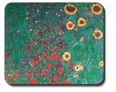 It's been months now since someone "borrowed" my mouse pad and I've been using the hard surface of my computer desk. The one I'd really like is this Gustav Klimt Sunflowers Mouse Pad .