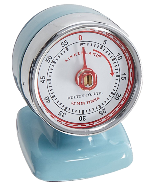 I know exactly why I like this Vintage Time r. It makes me remember the simplicity of a non-digital where things had a single purpose. A timer was a timer. A phone was a phone. A camera was a camera. 