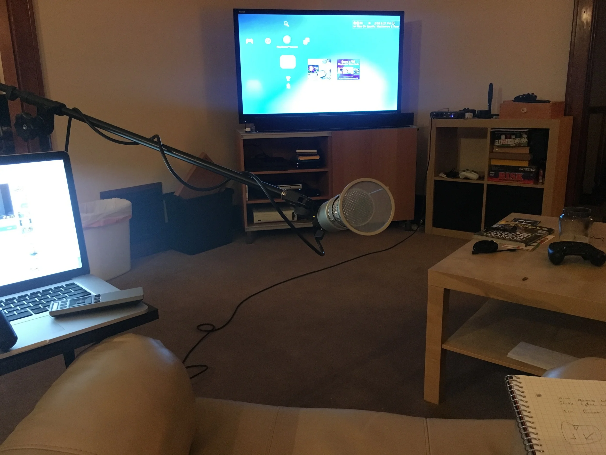 Kole's eye view. Also, please ignore my trash can and recycling bin to the left there.