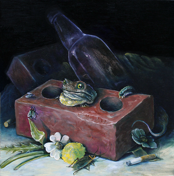 Still Life with Toad in a Brick