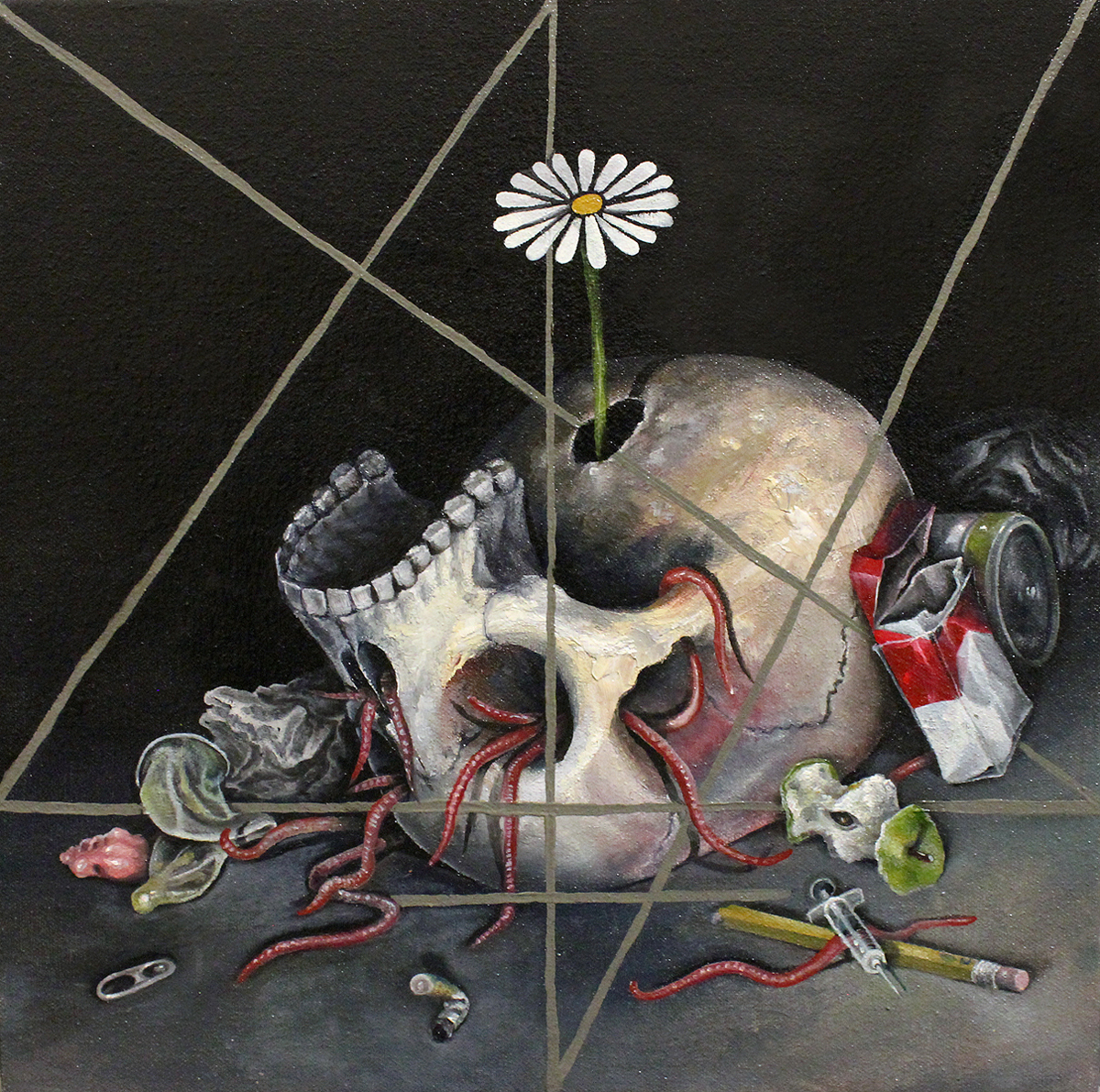 Still Life with Worms of the Skull