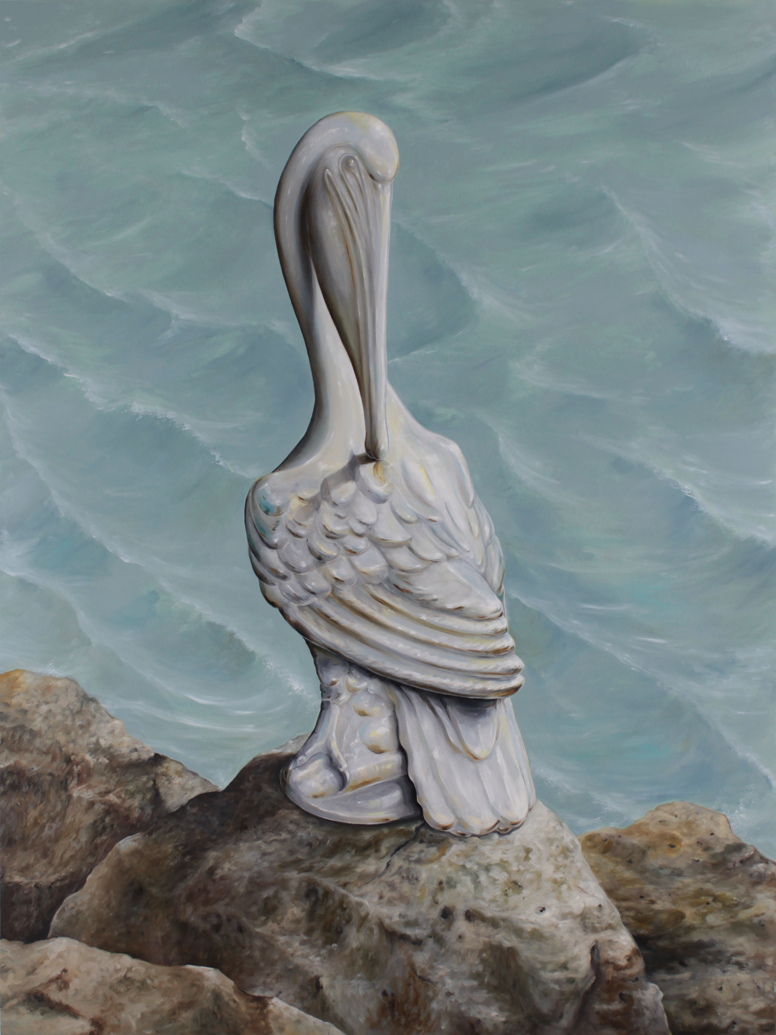 Ceramic Pelican on the Jetty