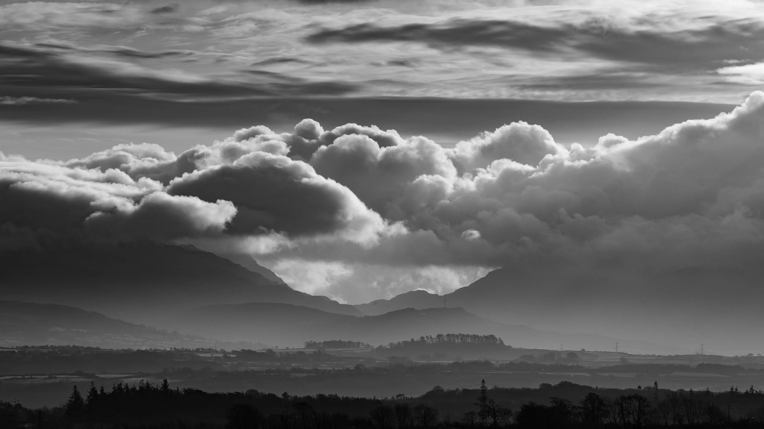 Looking across to Snowdonia from Anglesey