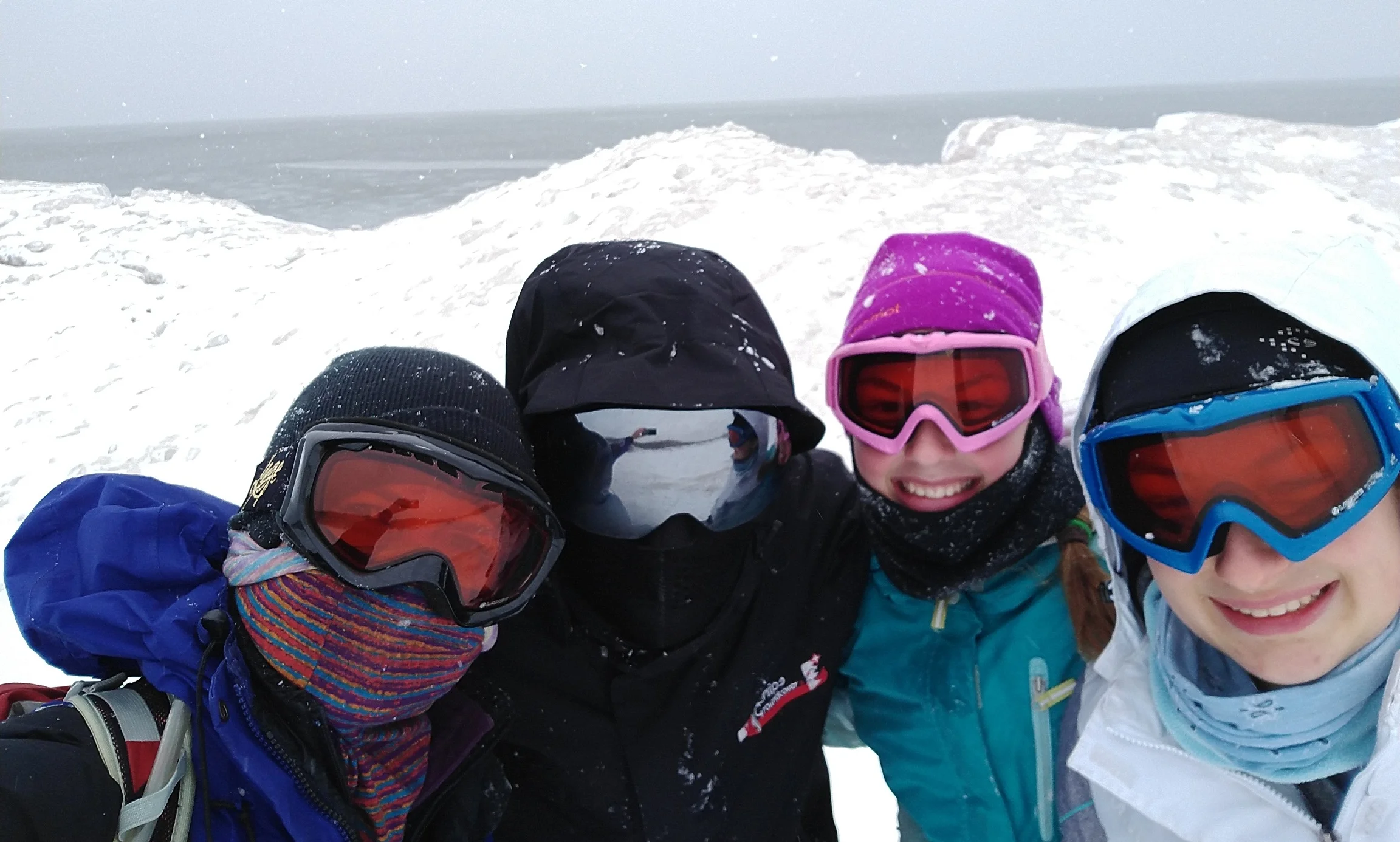 Hiking around on frozen Lake Michigan