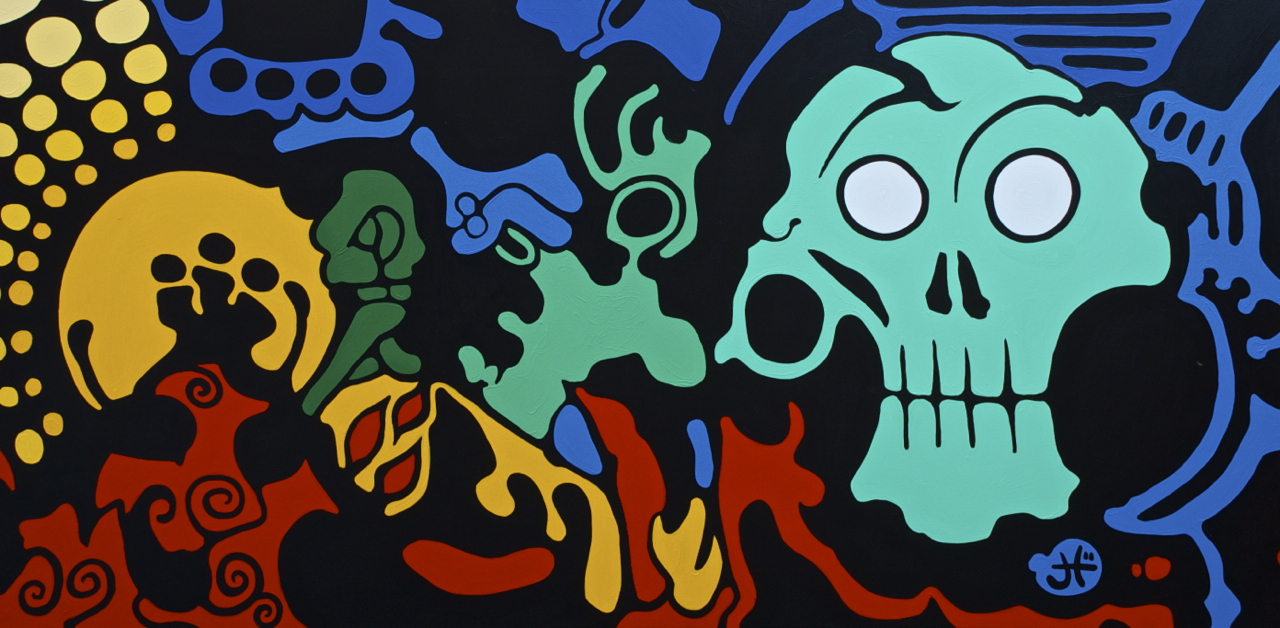 No Bones About It, 48 in x 96 in, Acrylic on Canvas, Available