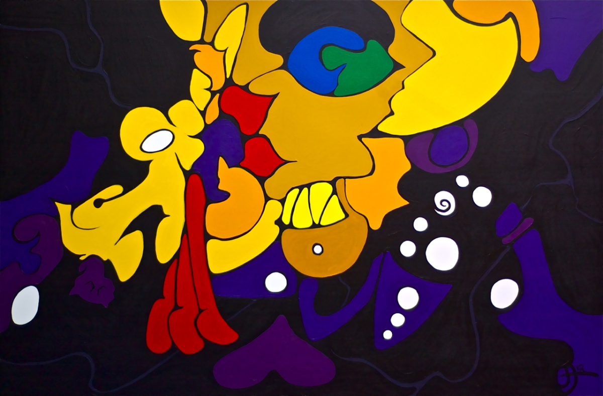 Strong, but not Flexible, 48 in x 72 in, Acrylic on Canvas, (SOLD)