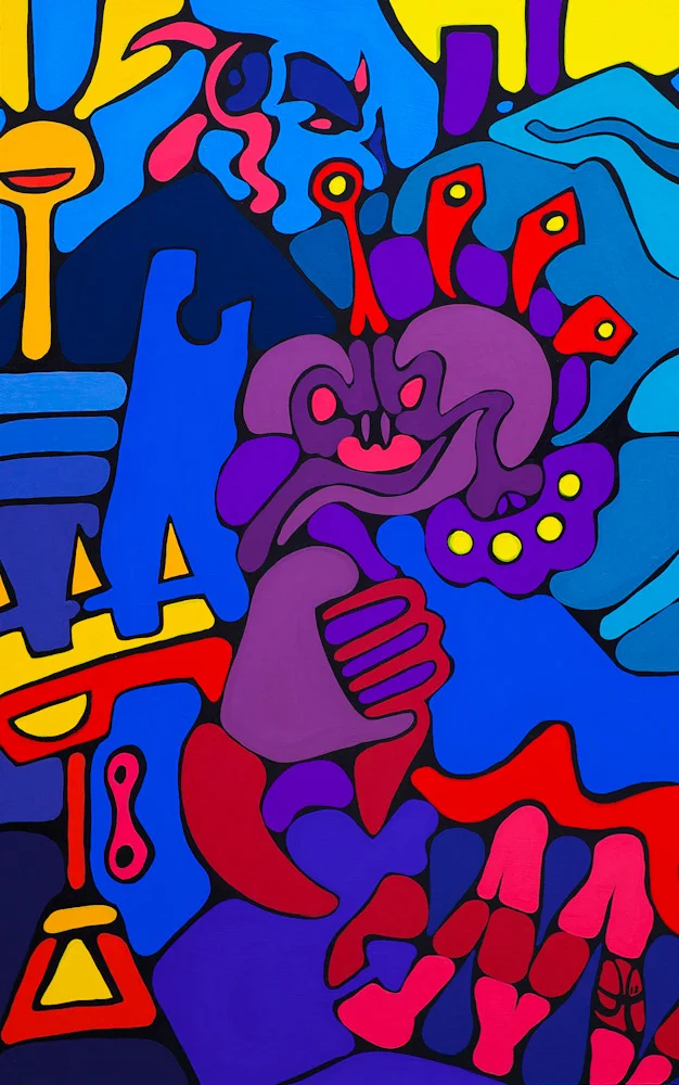 HUB, 36" x 56", Acrylic on Plywood, (NFS)