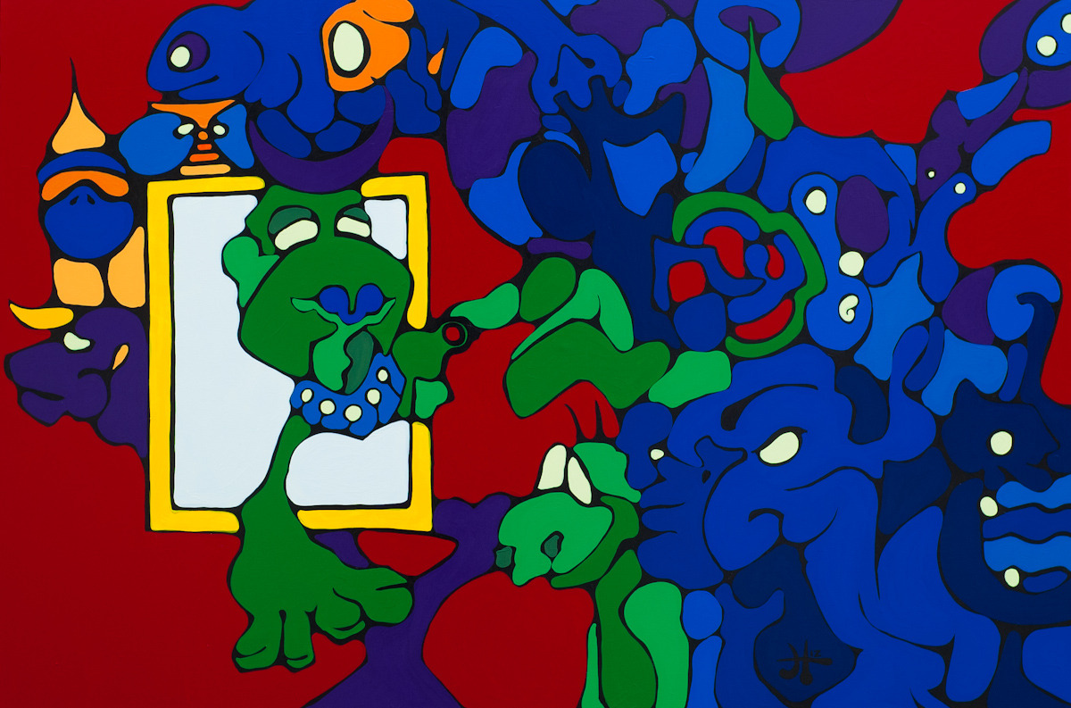 Weaving, 48" x 72", Acrylic on Canvas, $3450.00