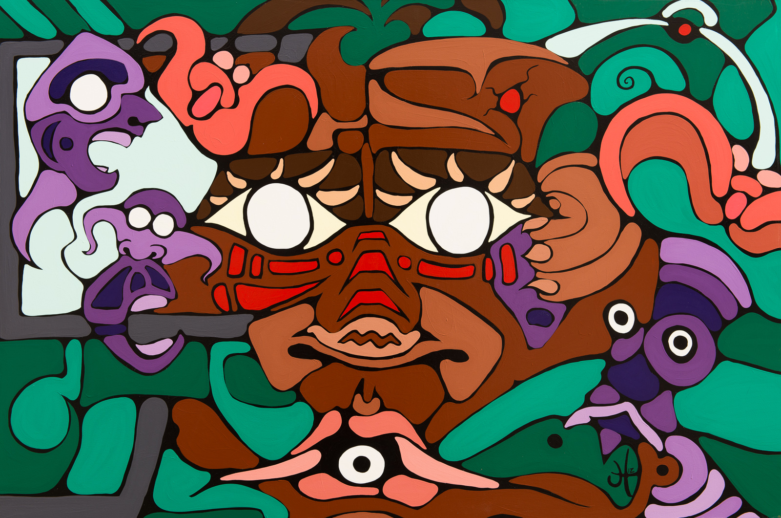 Pole Position, 48 in x 72 in, Acyrlic on Canvas, Available
