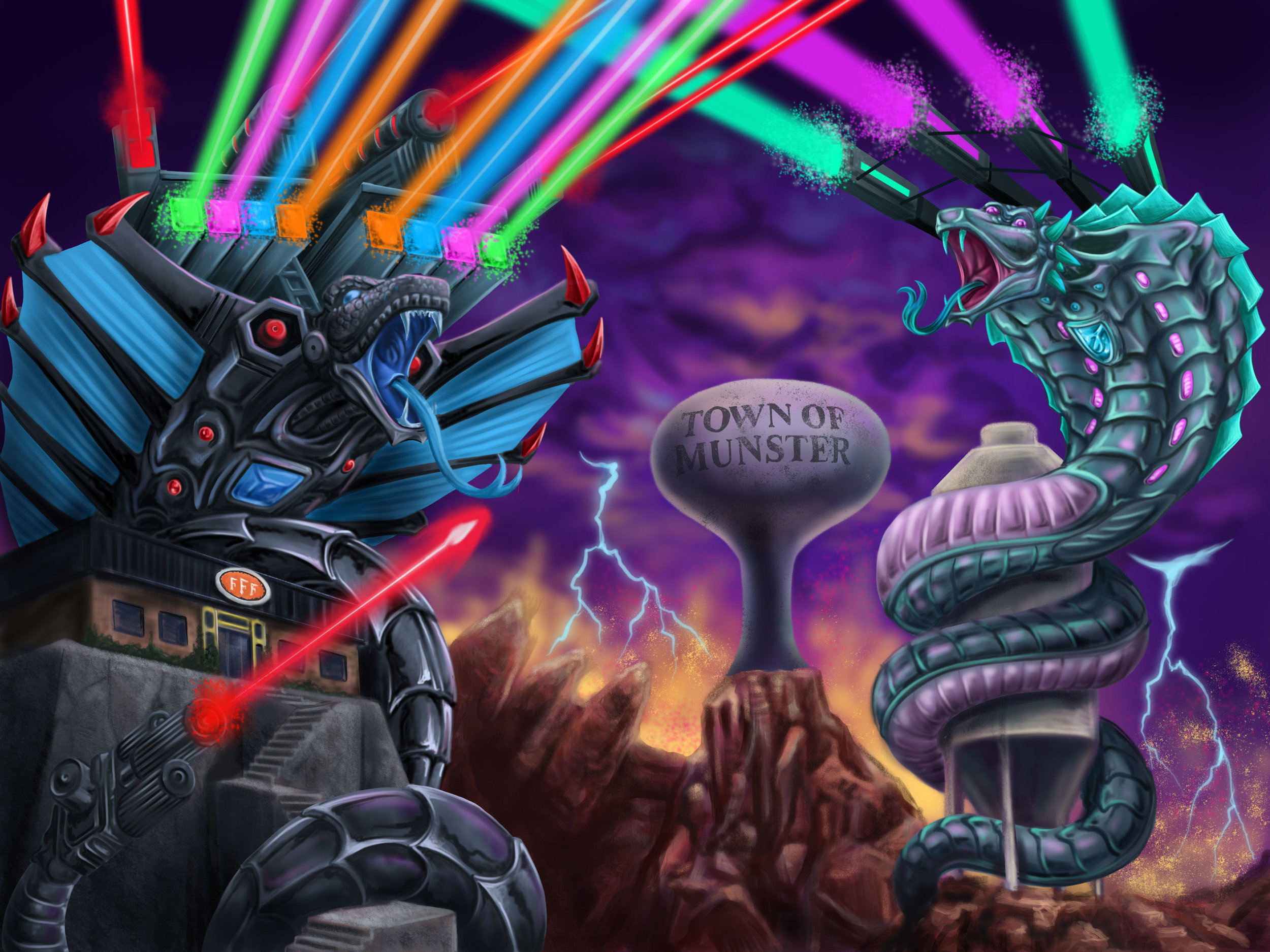 Lazer Snake Illustration