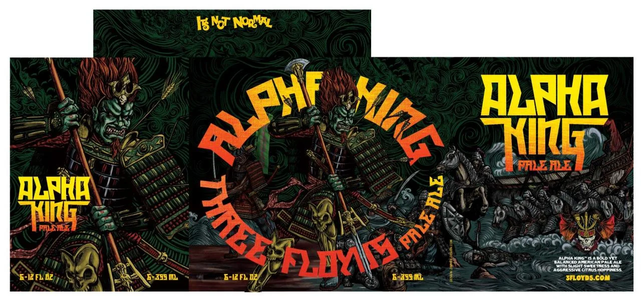 Alpha King 6 Pack Carton - Design by Jim Zimmer