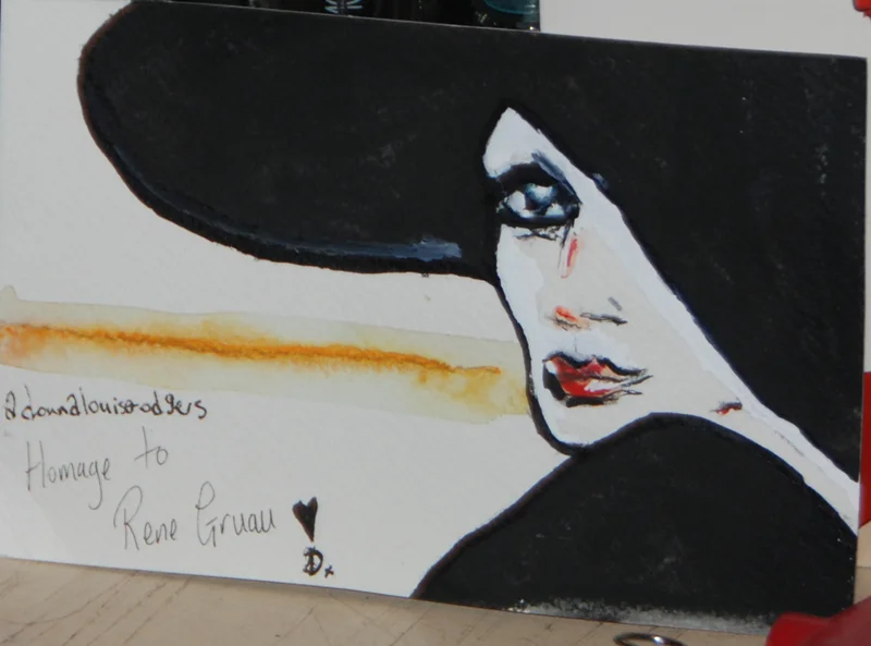 Rene Gruau inspired mail art