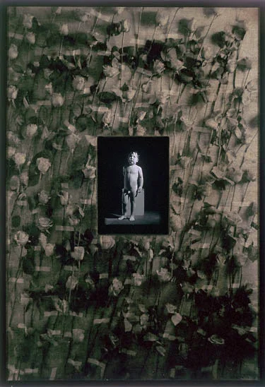 65 Roses for Nikolaus, photo emulsion on linen, silver gelatin print, c.1994.jpg