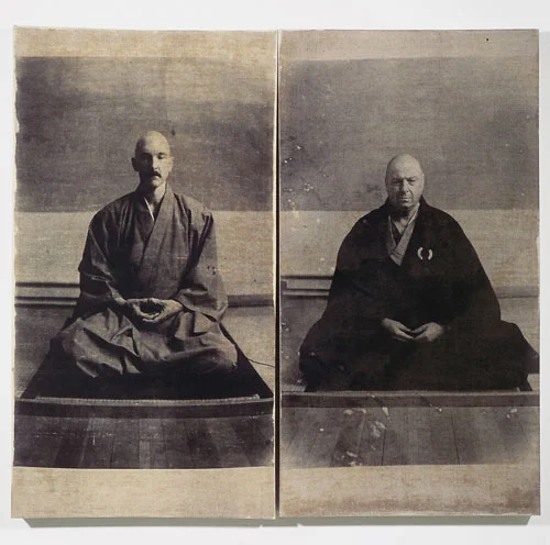 Daien and I, photo emulsion on linen, c. 1996-6.jpg