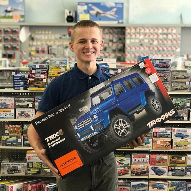 Check out the new TRX4: a Mercedes-Benz G500! We have one on display now. Stop in and check it out; if you like what you see, we are accepting pre-orders! $489.99, requires battery and charger (sold separately).