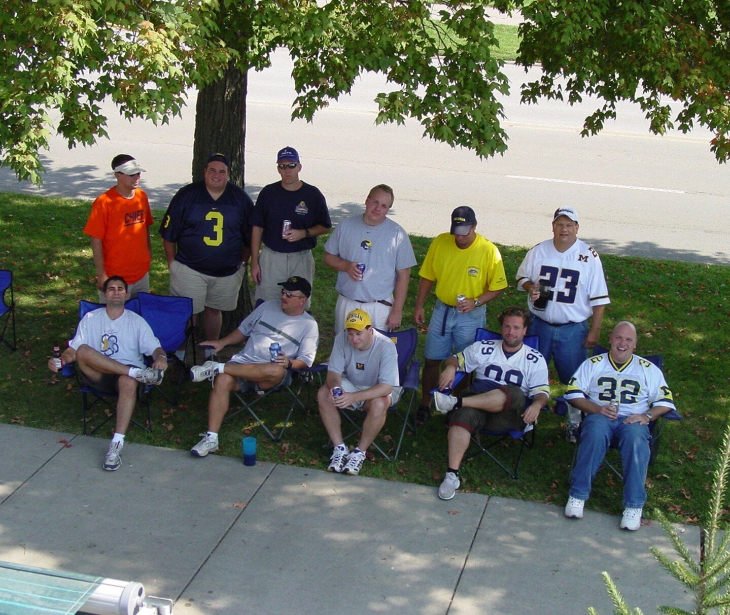 September 28, 2002: An arial shot from the top of one of the RVs in our caravan before Michigan defeats the Illini 45-28 behind 4TD passes from John Navarre.