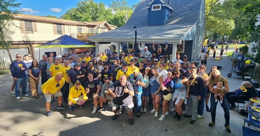 One in the books.  One for the books.  #tailgatehouse #umtailgate #goblue