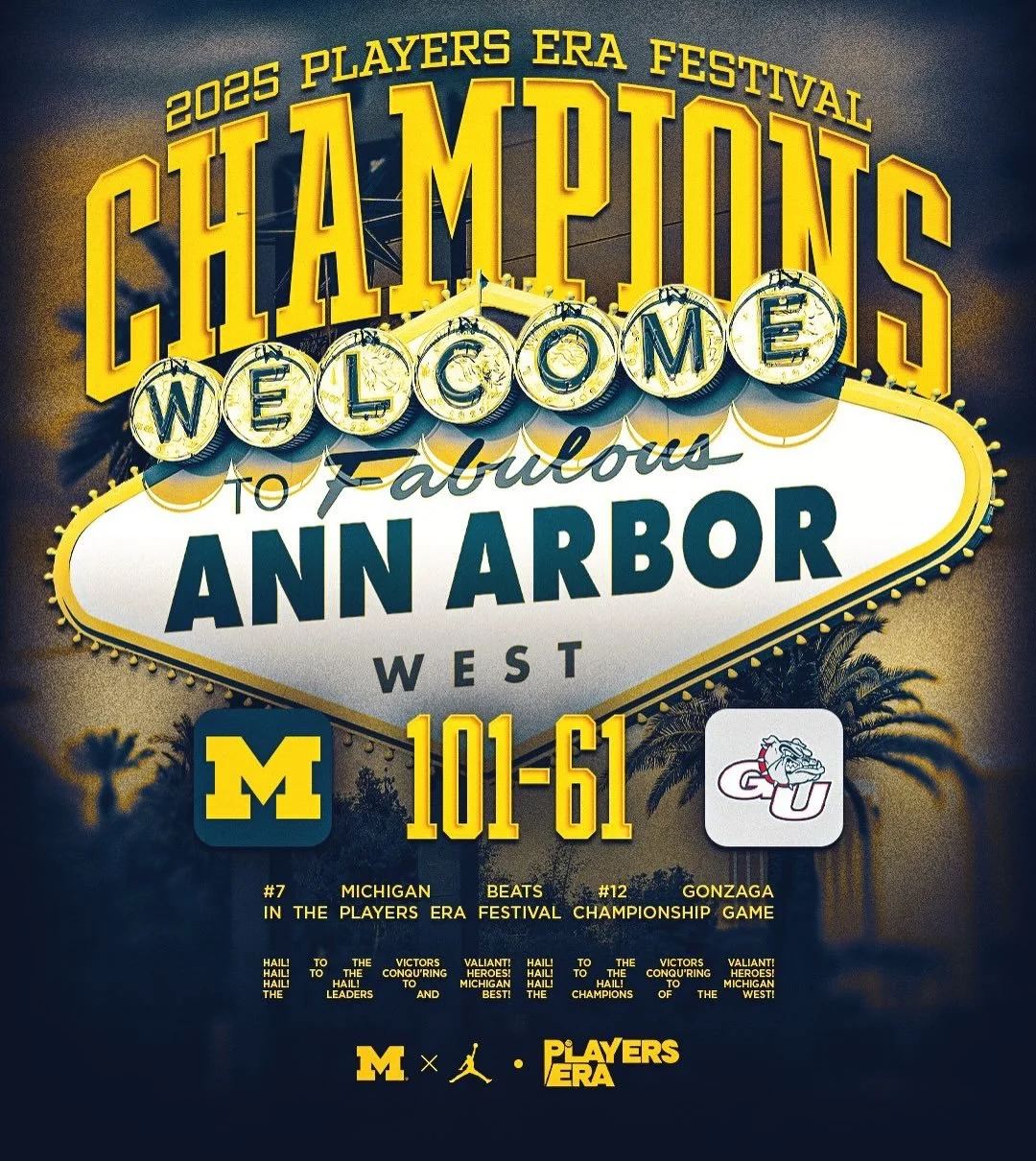 Let&rsquo;s play all our games in Vegas.  Cheers to a November Natty. 

#goblue #WinThemAll