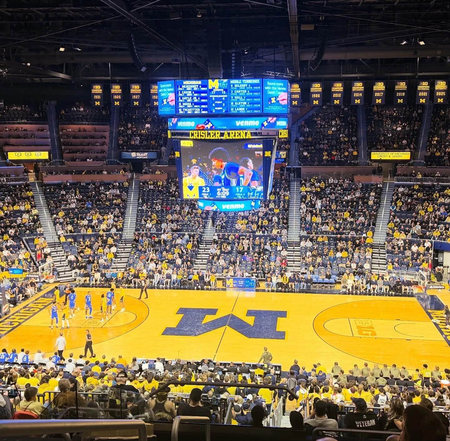 Nice to be home.  #goblue #beatmtsu #WinThemAll