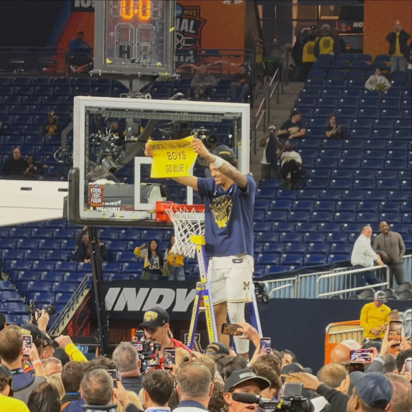 For Trey and his clean block. 
For Spike and his first half. 
For The Fab Five. 
We stayed.  We are champions.  Forever.
#GoBlue