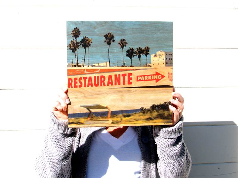 Restaurante Parking Birch print