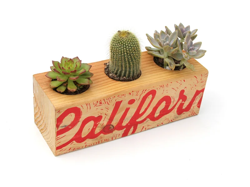 California Wood Blocks- Votive or Succulent holder