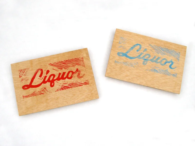Surf Liquor- Linocut