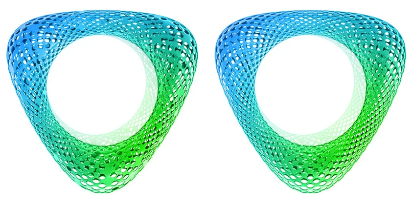 Perforated Wankel torus