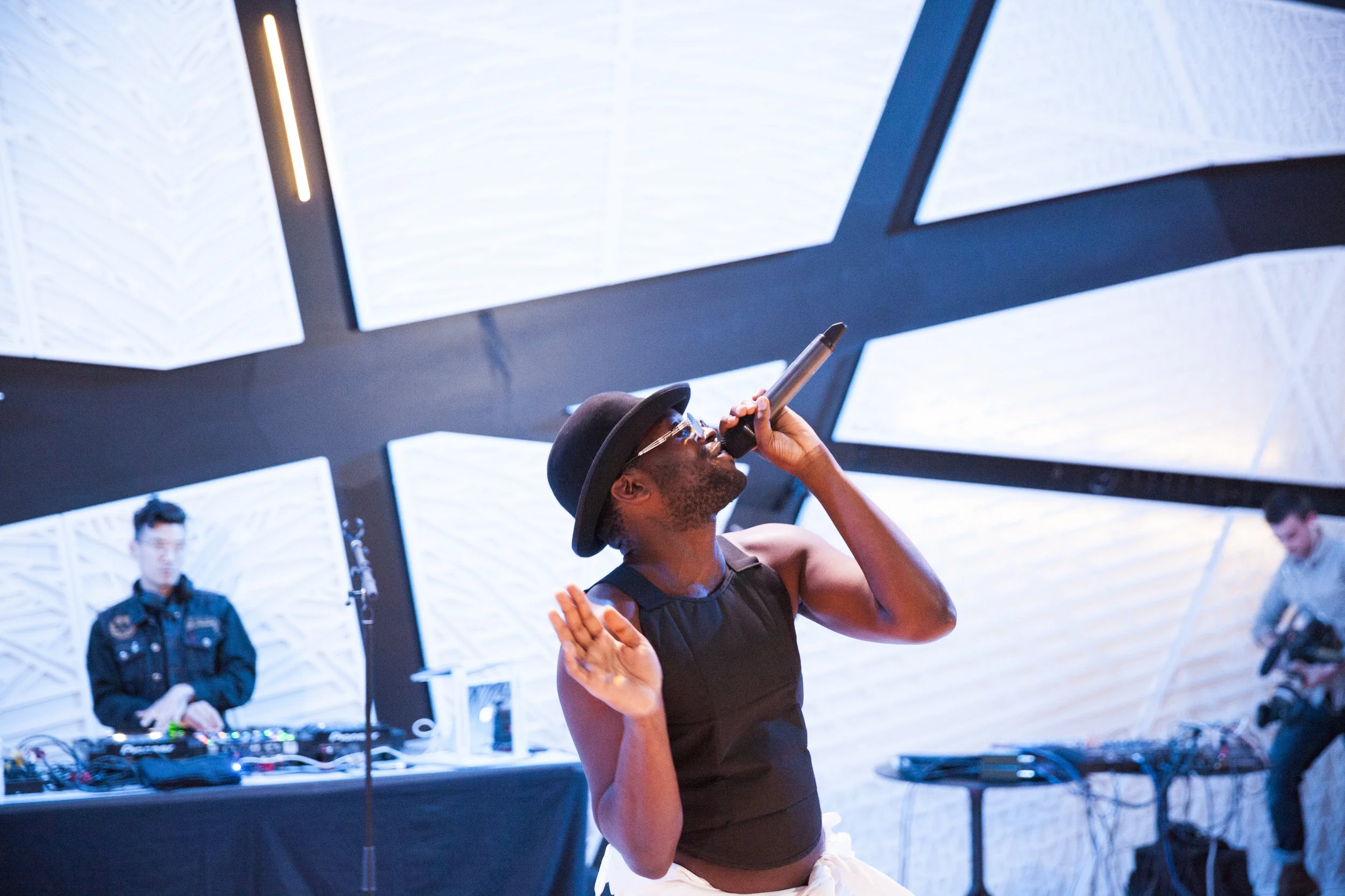  Zebra Katz & DJ Dirtyfinger perform at The D.R.E.A.M. Project at National Sawdust in Brooklyn, NY, on 13 October, 2015. 