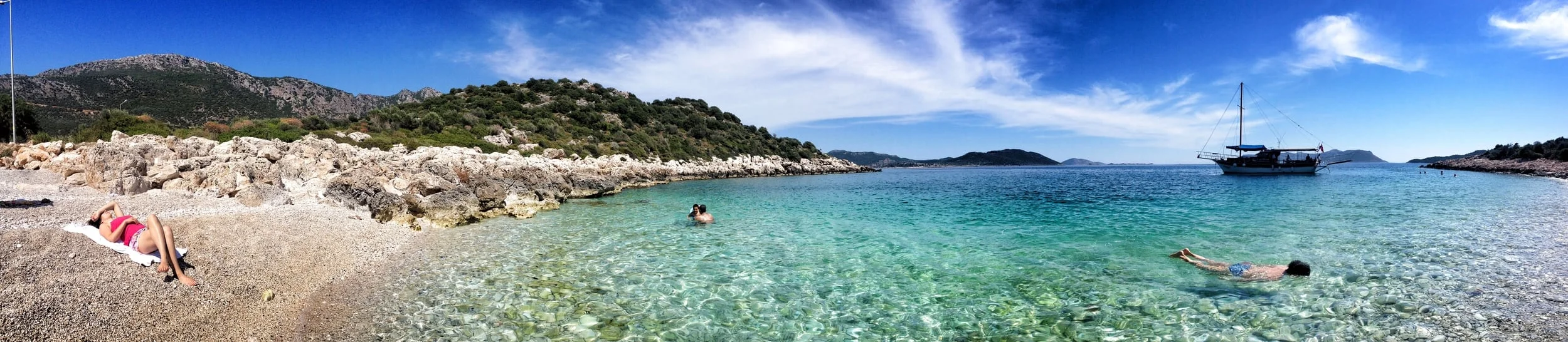 Yay for shallow shores on which I can finally wade into the Mediterranean waters with my wife! #perfect