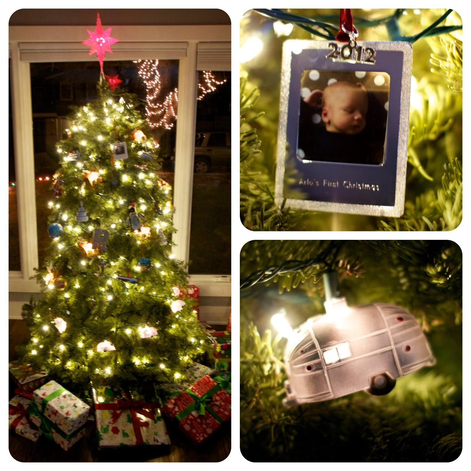 Main Christmas tree in the front room.