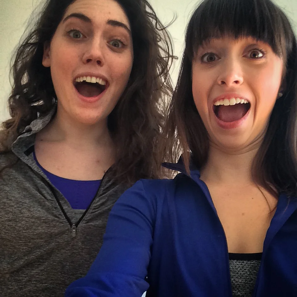 A fun side note... This was the time (yesterday) when Corinne and I discovered we were wearing matching outfits.