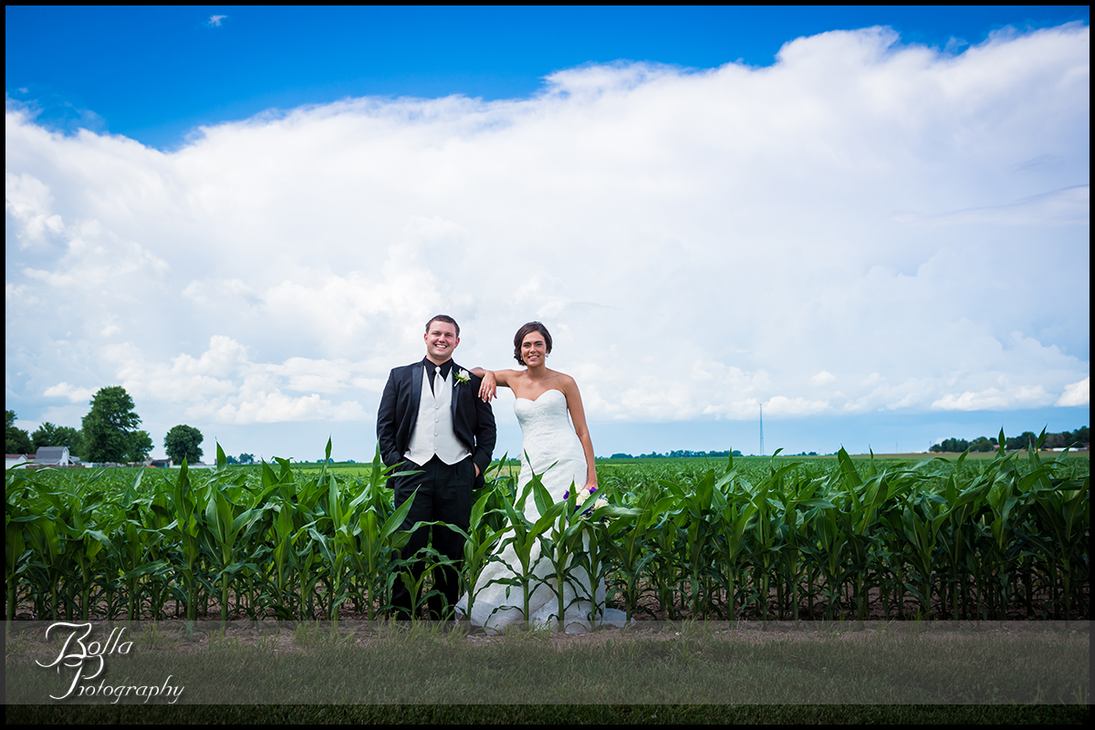 011_Bolla_Photography-wedding-portraits-bride-groom-couple-cornfield-clouds-New_Baden-Hibbs.jpg